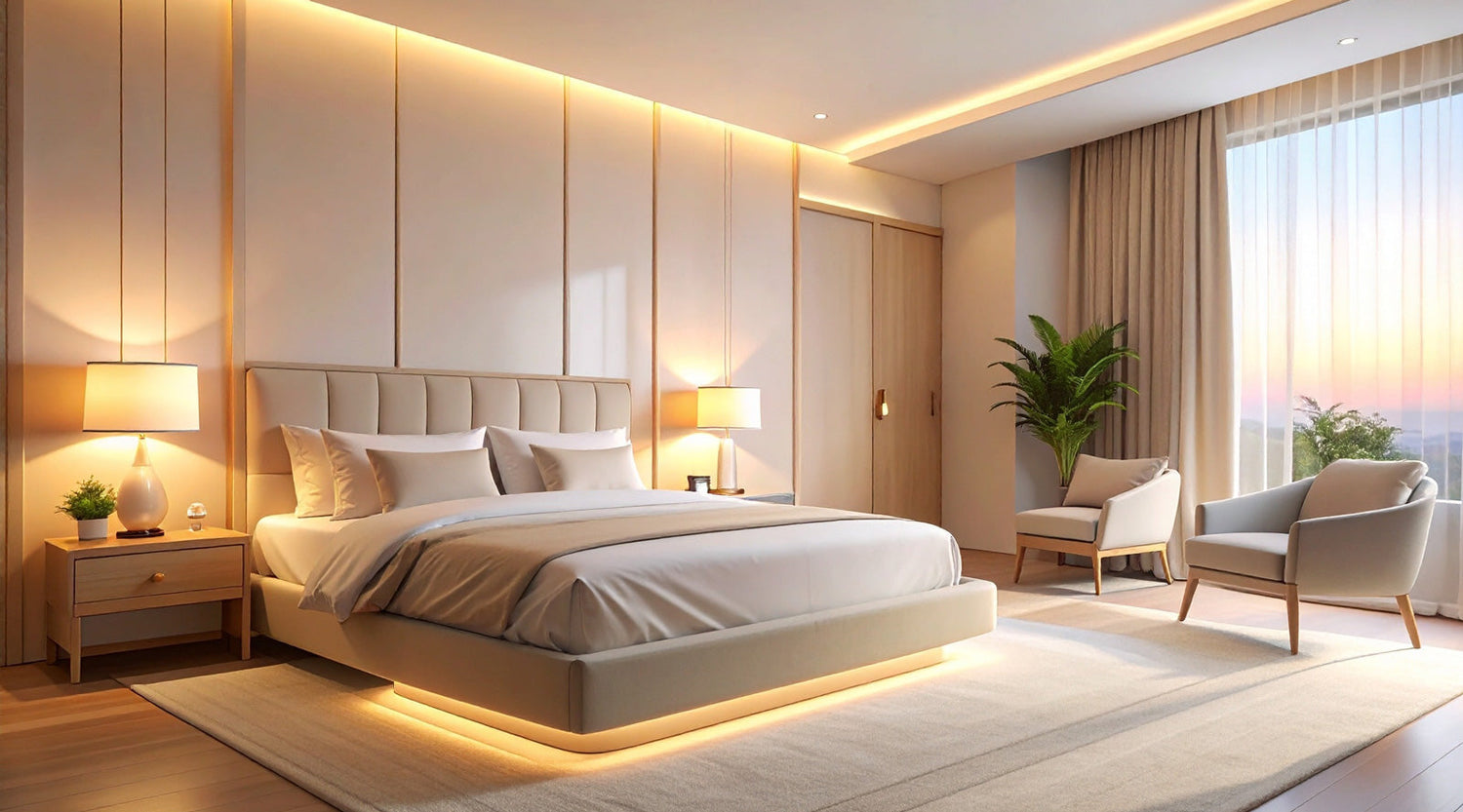 Illuminazione camera da letto: guida completa con faretti e strisce LED