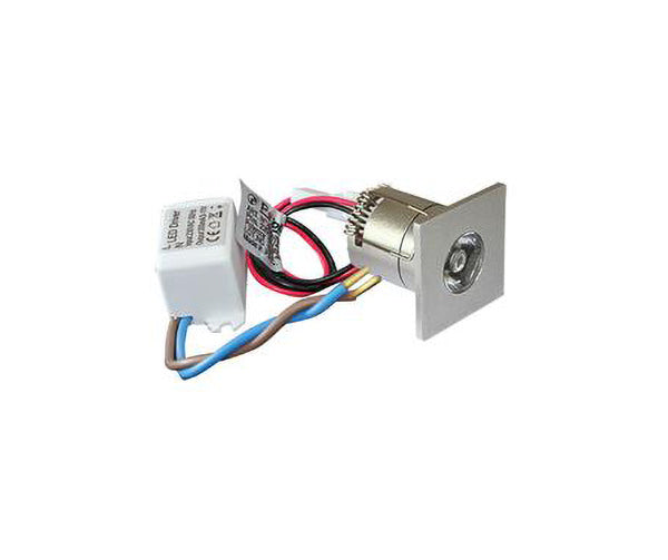 Incasso LED 1W con cornice quadrata o rotonda – Driver incluso