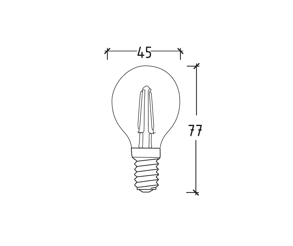 Lampada LED Sfera Filamento E14 4W Opale – Luce Decorativa a Basso Consumo
