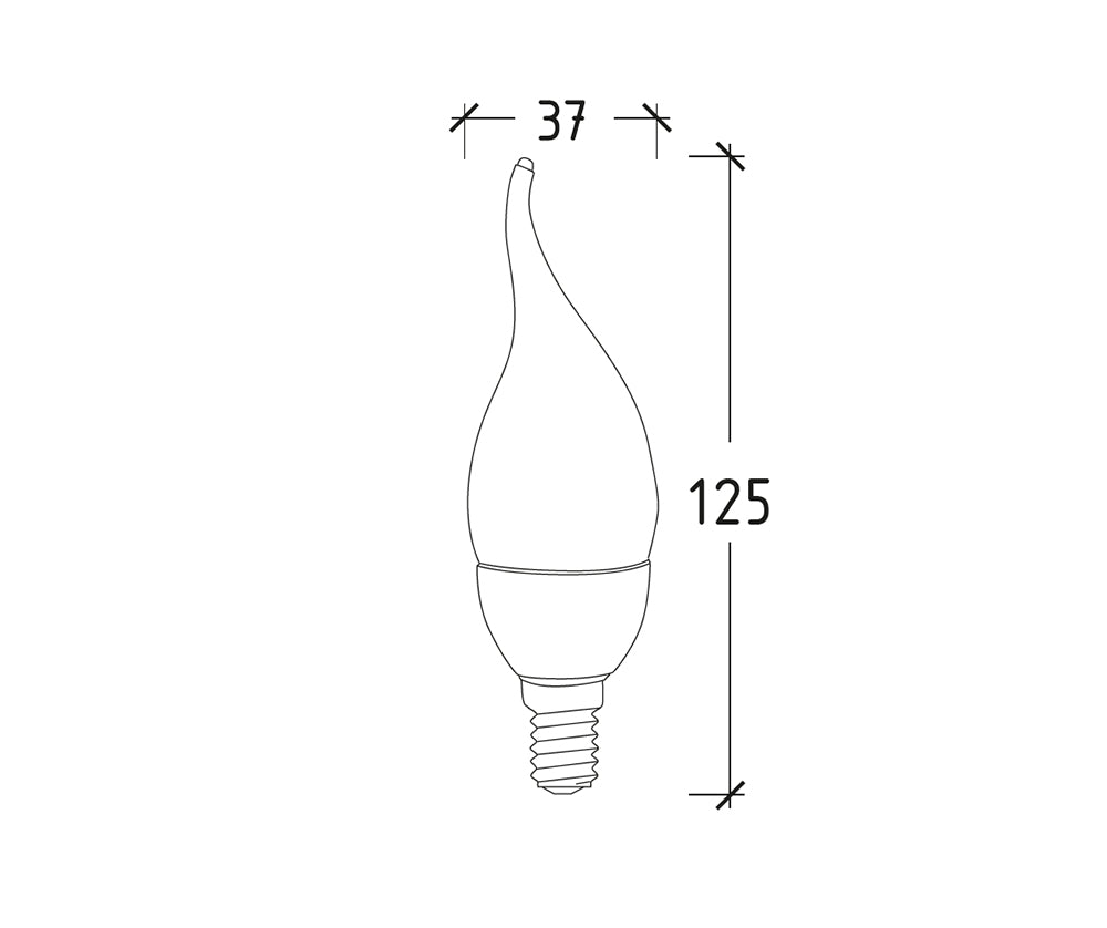 Lampada LED Candela E14 6W – Luce Calda, Naturale o Fredda – 470 Lumen