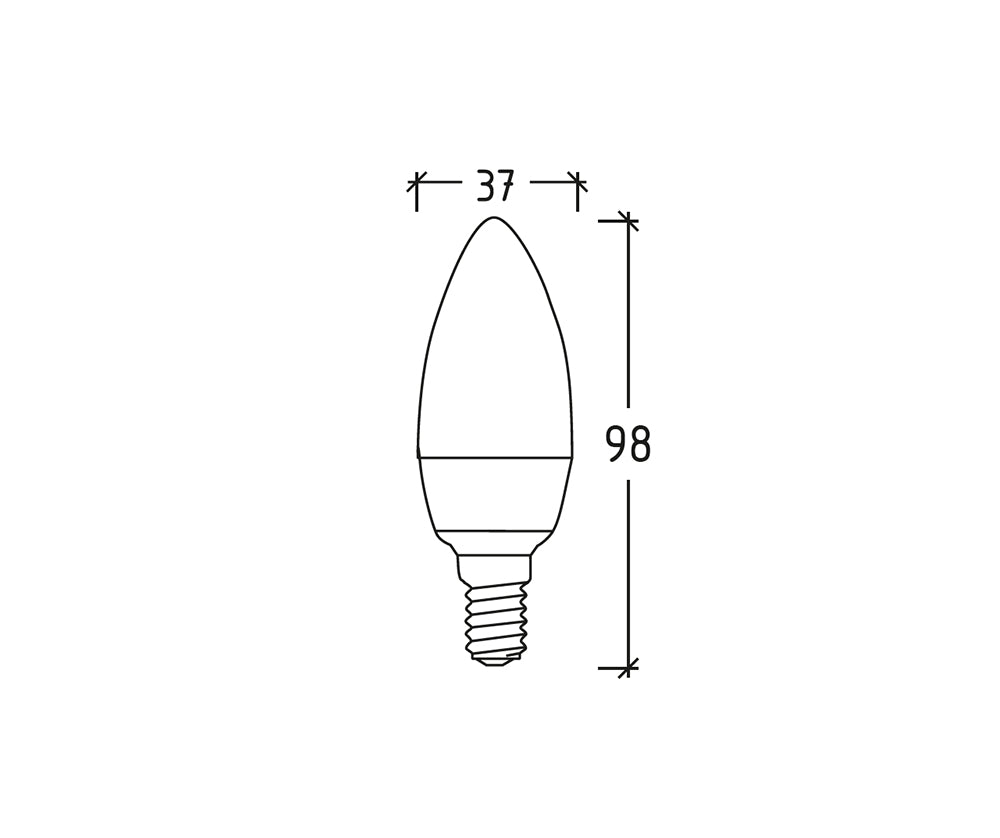 Lampada LED Candela E14 8W – Luce Calda/Naturale/Fredda – 720 lumen