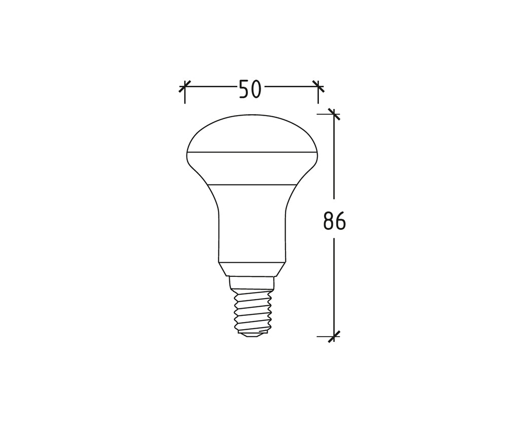 Lampada LED Spot R50 E14 6W – Luce Direzionale – 3000K, 4200K, 6500K