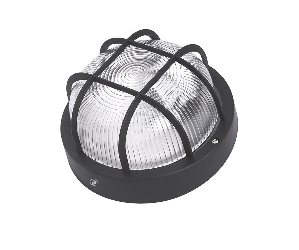 Plafoniera rotonda da esterno con griglia – Attacco E27