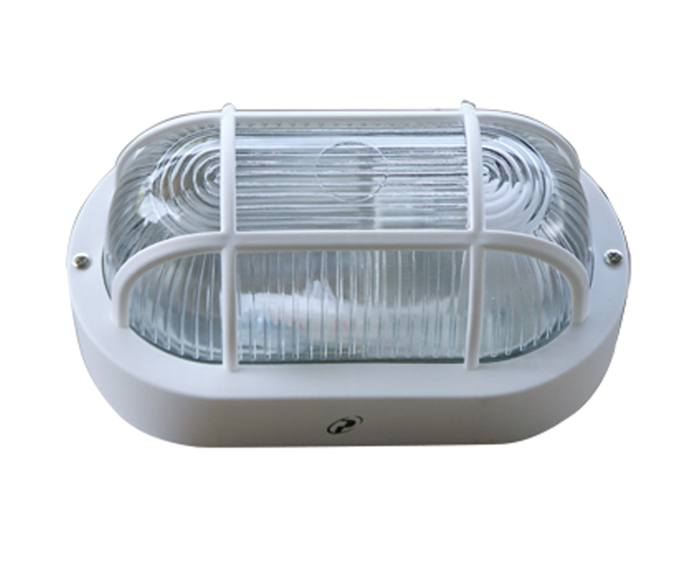 Plafoniera ovale da esterno con griglia – Attacco E27