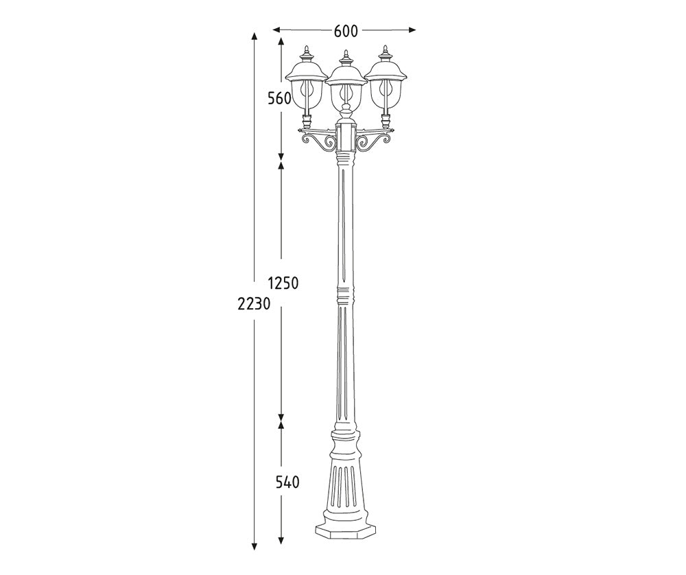 Lampione da esterno IP44