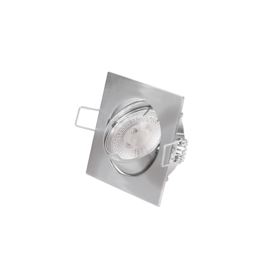 Faretto spot quadrato orientabile da incasso GU10 – Foro 74 mm