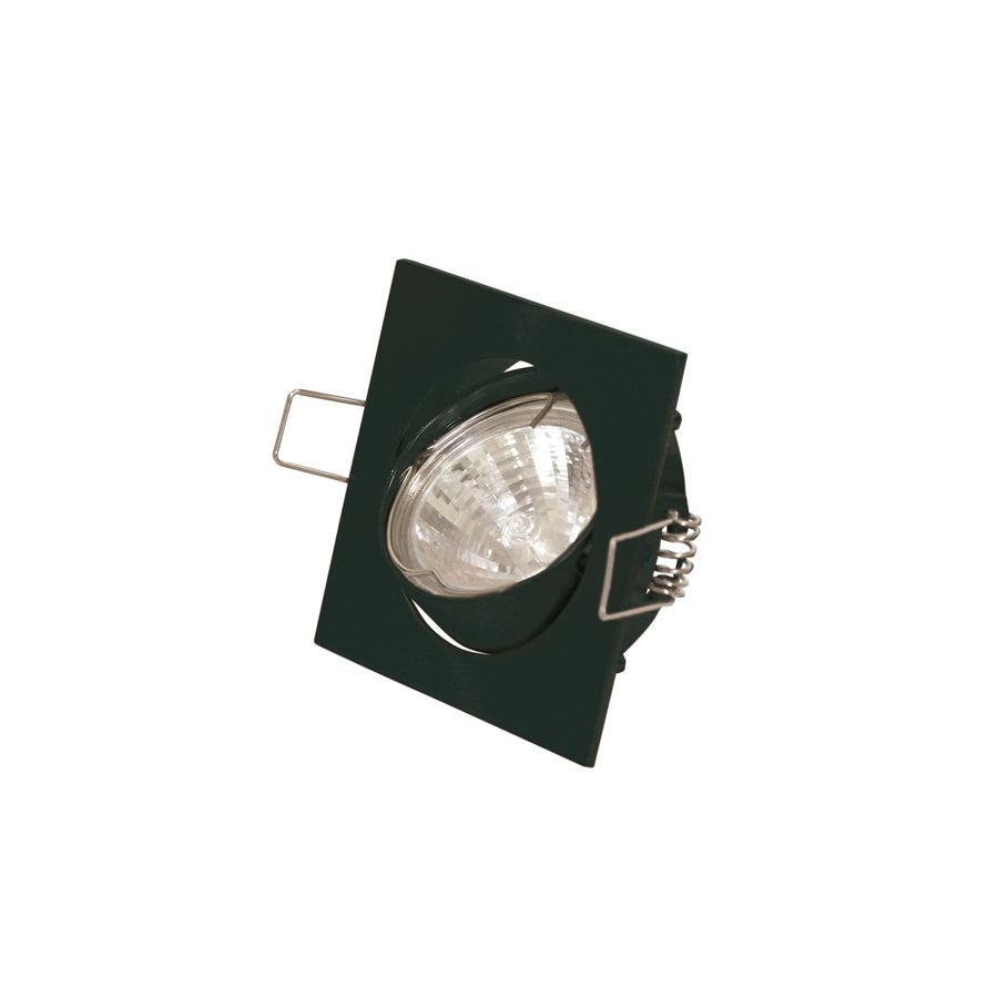 Faretto spot quadrato orientabile da incasso GU10 – Foro 74 mm