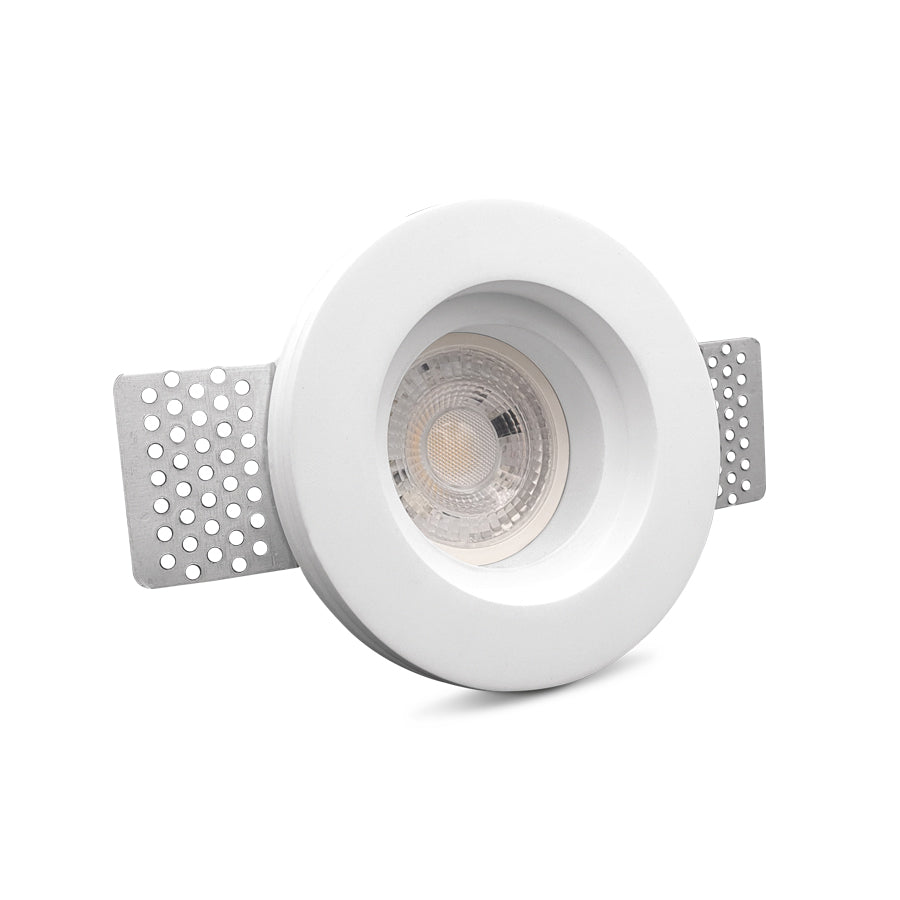 Faretto da incasso in gesso 7W GU10 LED – Verniciabile da interno