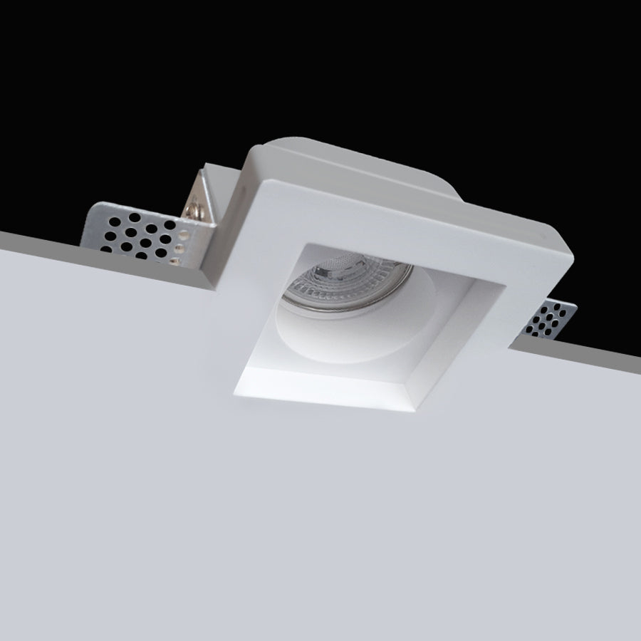 Faretto da incasso in gesso verniciabile 7W GU10 – Design compatto