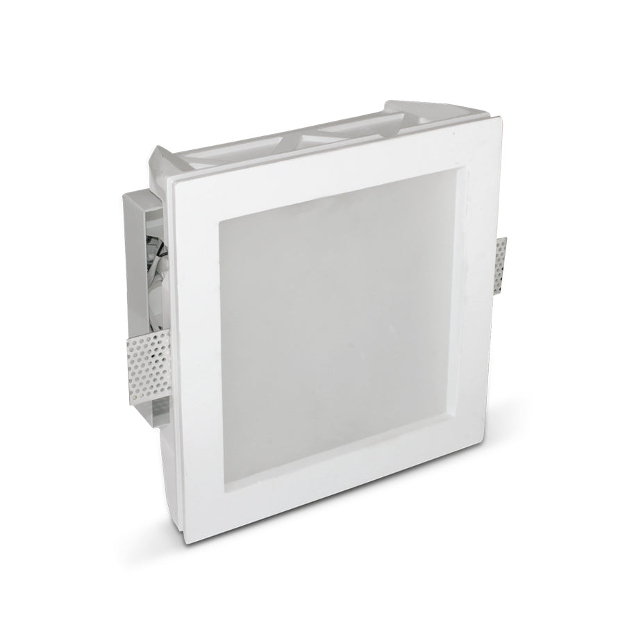 Faretto da incasso in gesso 2xE27 verniciabile – 250x250 mm