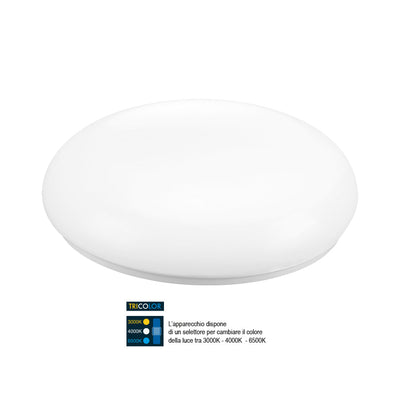 Plafoniera LED IP20 rotonda 18W – 1980 lumen Tricolor