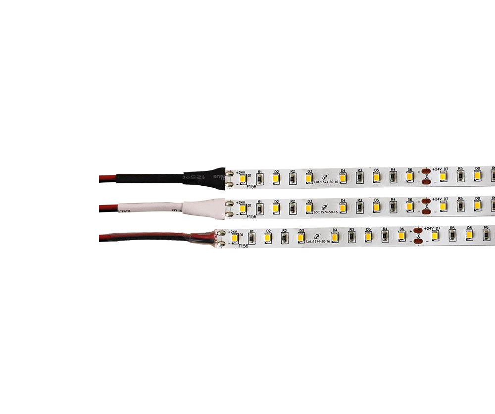 Striscia LED economica 24V 14,4W/m 1300 lm IP20 70 LED/m bobina 5m – strip LED flessibile per profili e illuminazione interna