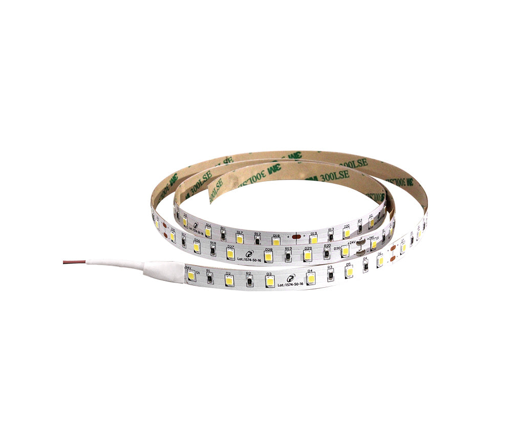 Striscia LED economica 24V 14,4W/m 1300 lm IP20 70 LED/m bobina 5m – strip LED flessibile per profili e illuminazione interna