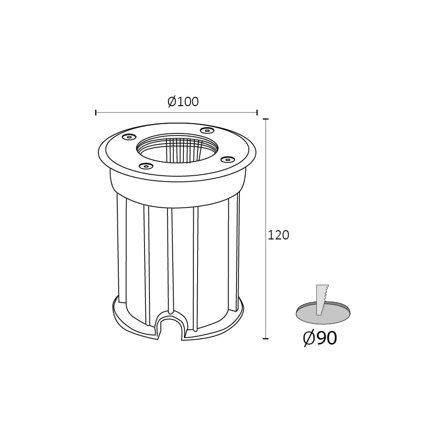 Incasso a suolo IP67 calpestabile
