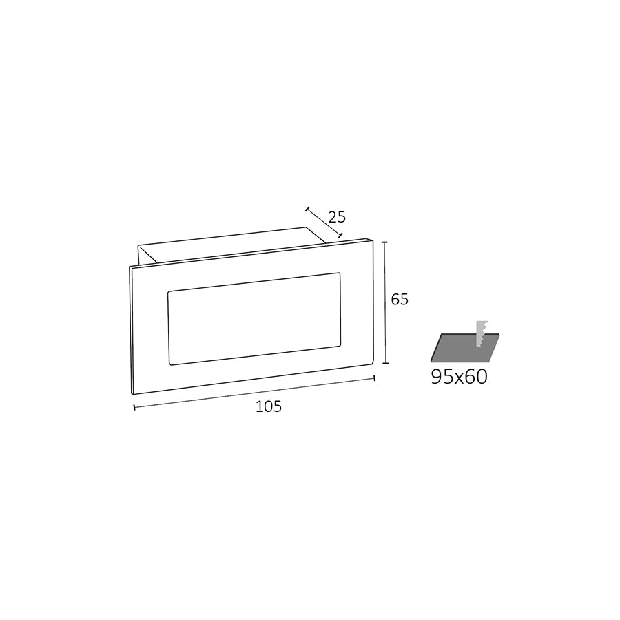 Incasso LED IP65 da pozzetto 3 posti