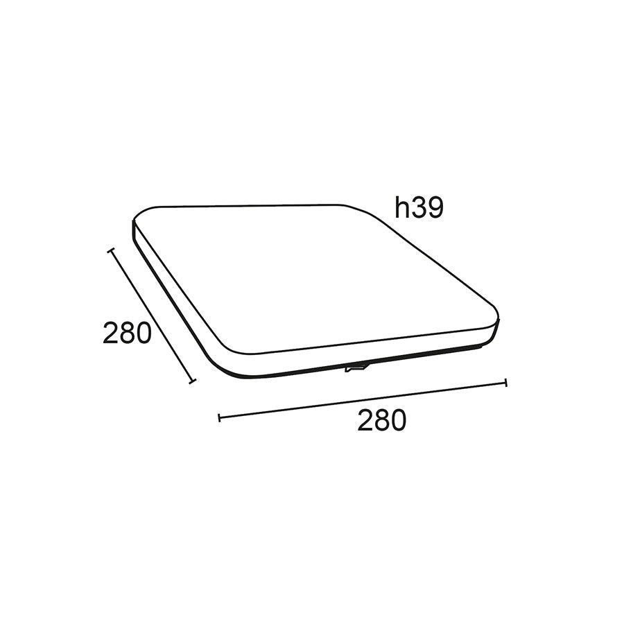 Plafoniera LED quadrata 12W – 1250 lumen Tricolor 3000K/4000K/6500K