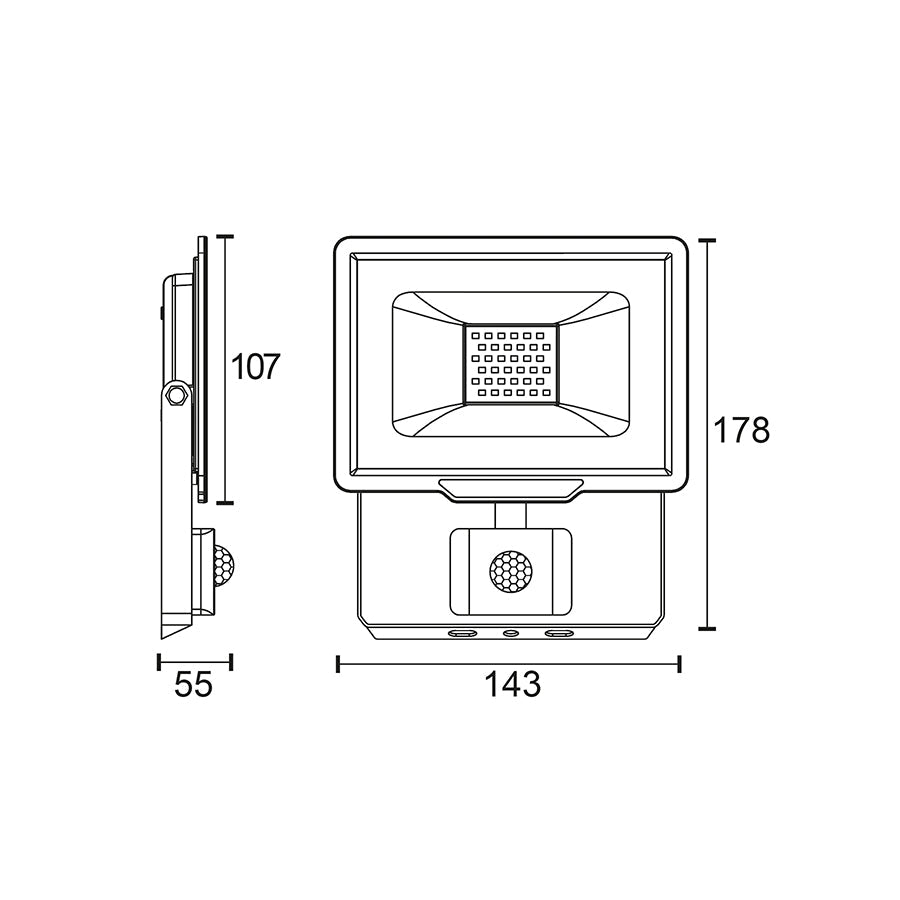 Proiettore LED IP65 30W con sensore