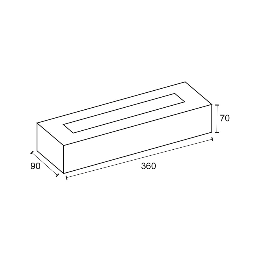 Lampada in gesso doppia emissione - 2xE14 per interni