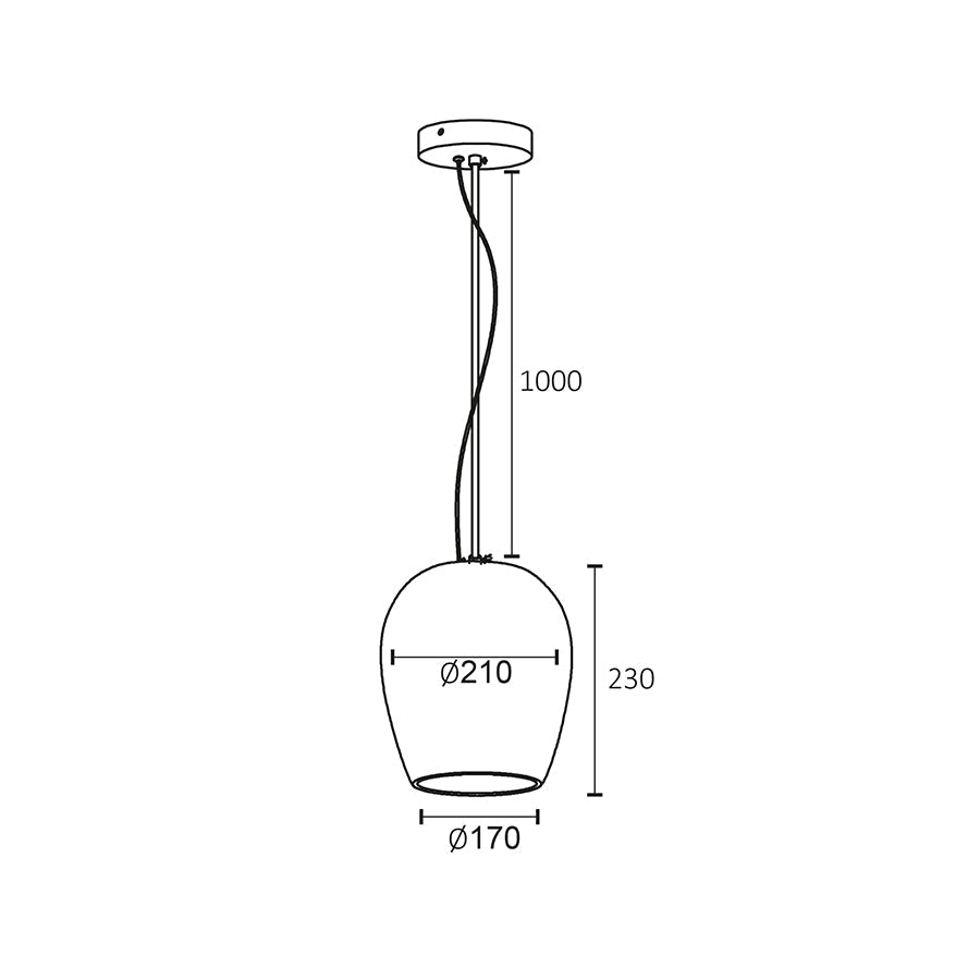 Lampada a sospensione in cemento grigio con attacco E27