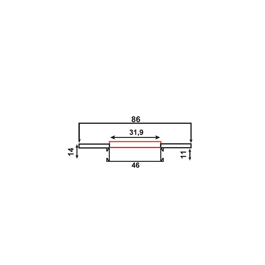 Kit profilo LED cartongesso con alette 2 m diffusore smerigliato – taglio luce XL incasso strip LED confezione 5 pezzi