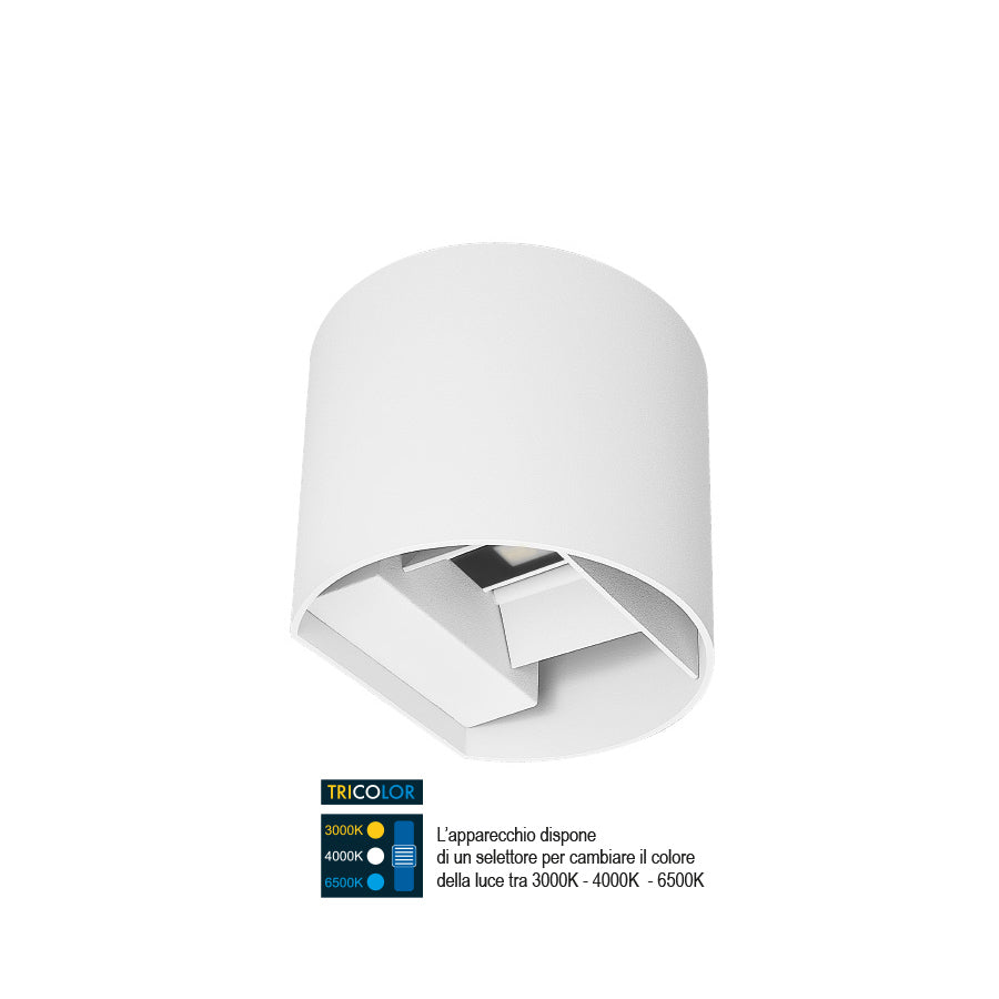 Applique LED da parete 10W IP54 – Tricolor per interno/esterno