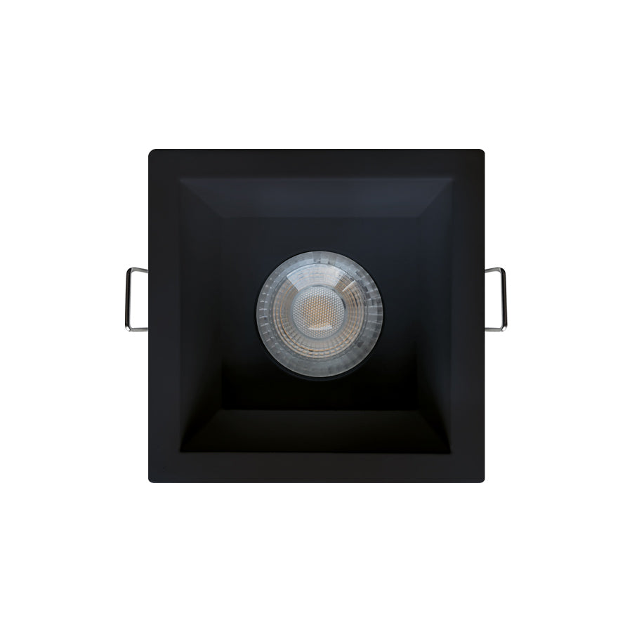 Faretto incasso quadrato GU10 foro 75 mm per cartongesso controsoffitto – portafaretto LED interno IP20