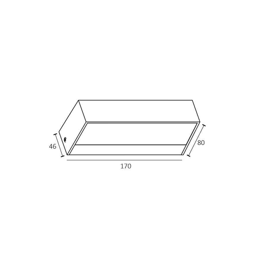Faretto esterno up down LED 4000K 8W IP65 applique facciata –  resistente pioggia