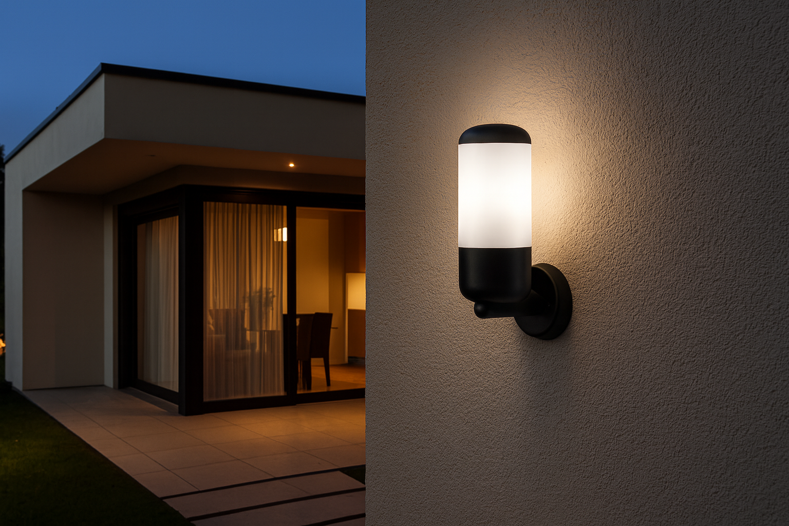 Lampada da Esterno E27 IP54 40W in Polipropilene – applique da parete per facciate, ingressi e terrazze