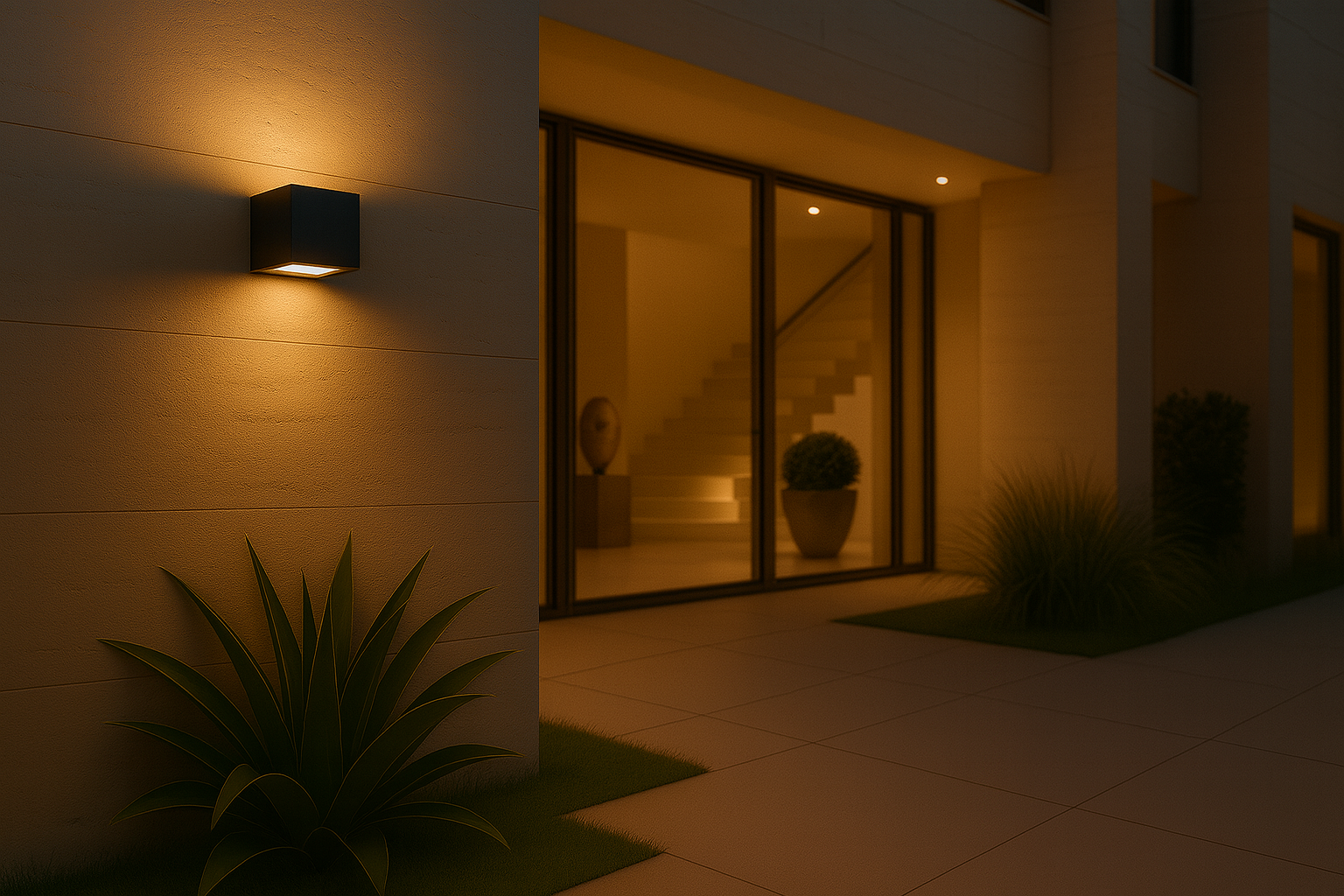 Lampada esterno GU10 IP44 applique parete facciata LED