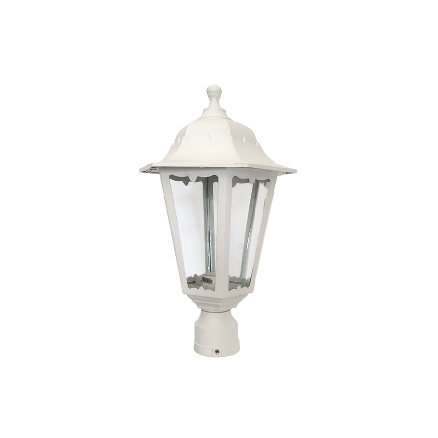 Lanterna Esagonale in Polipropilene con Attacco per Palo – E27 – IP44