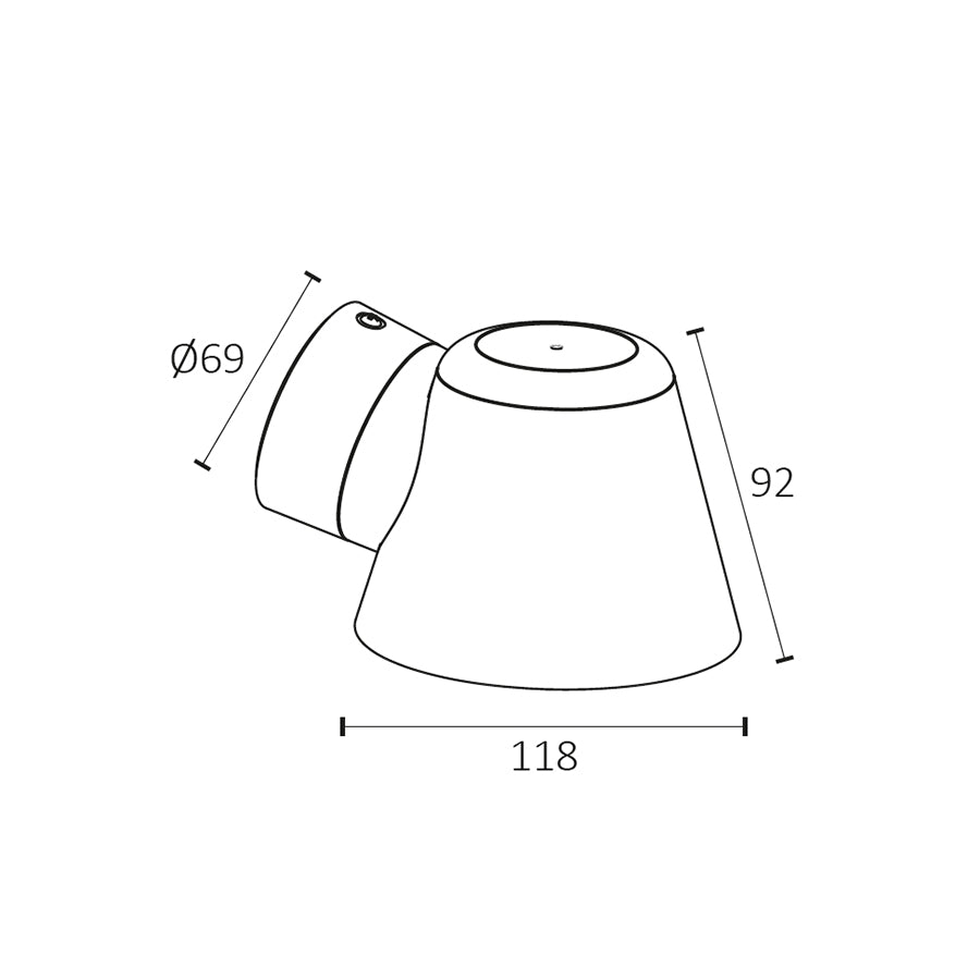 Lampada da Esterno GU10 IP65 in Polipropilene – applique da parete per facciate, ingressi e terrazze