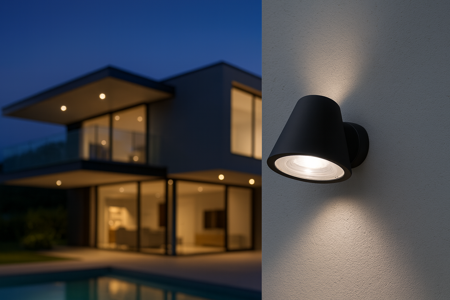 Lampada da Esterno GU10 IP65 in Polipropilene – applique da parete per facciate, ingressi e terrazze