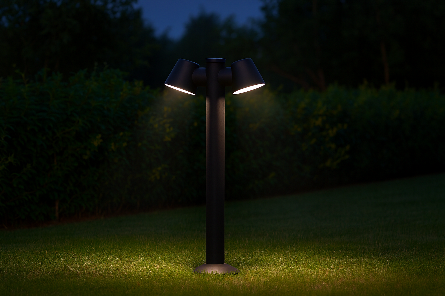 Paletto in polipropilene da Giardino con Doppia Lampada – 2xGU10 – IP65