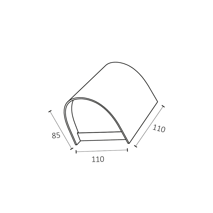 Lampada da Parete per Esterni in Polipropilene – Attacco GU10 – IP65 – 7W Max