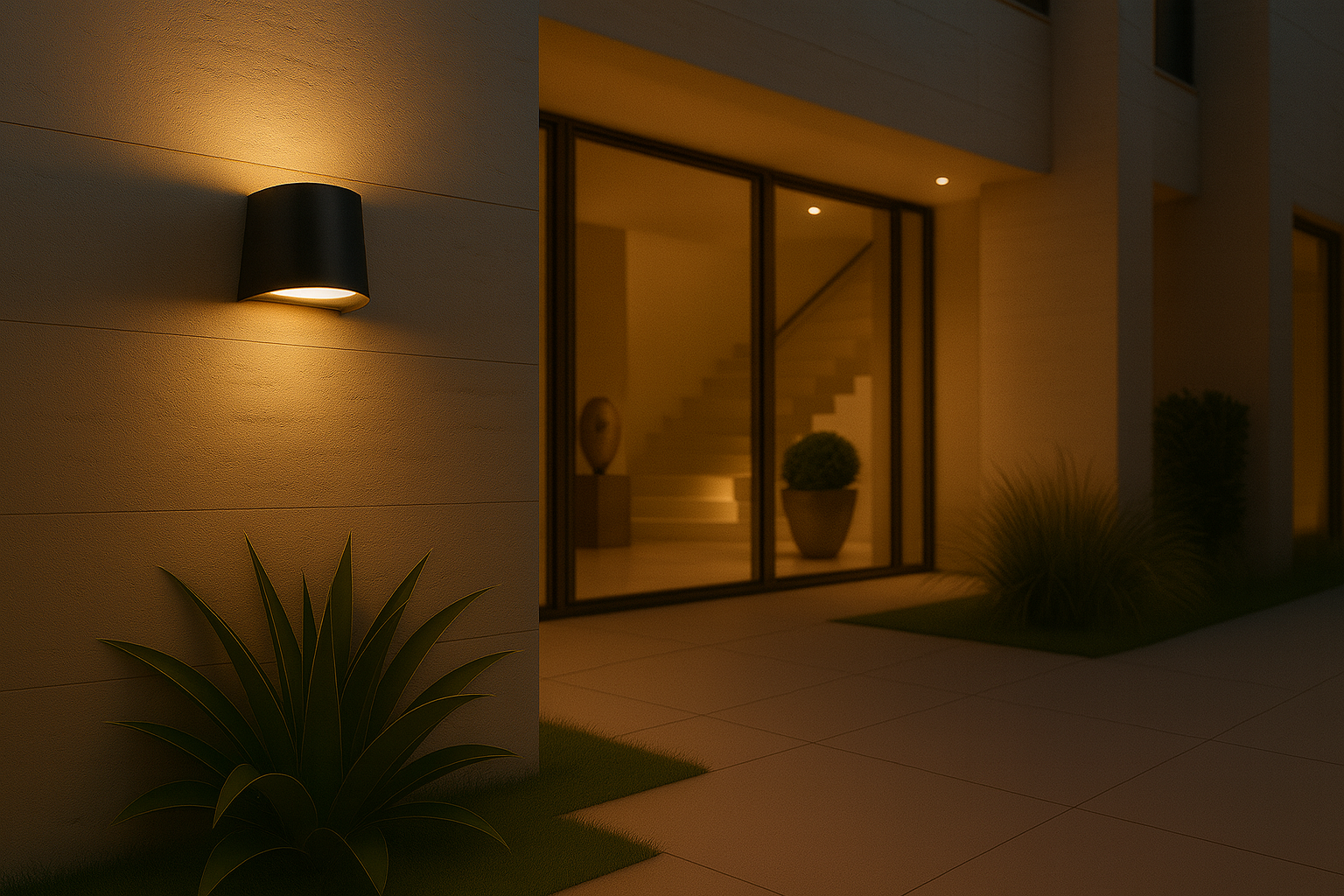 Lampada esterno parete GU10 IP65 7W applique facciata – luce LED esterna resistente pioggia e polvere per giardino ingresso