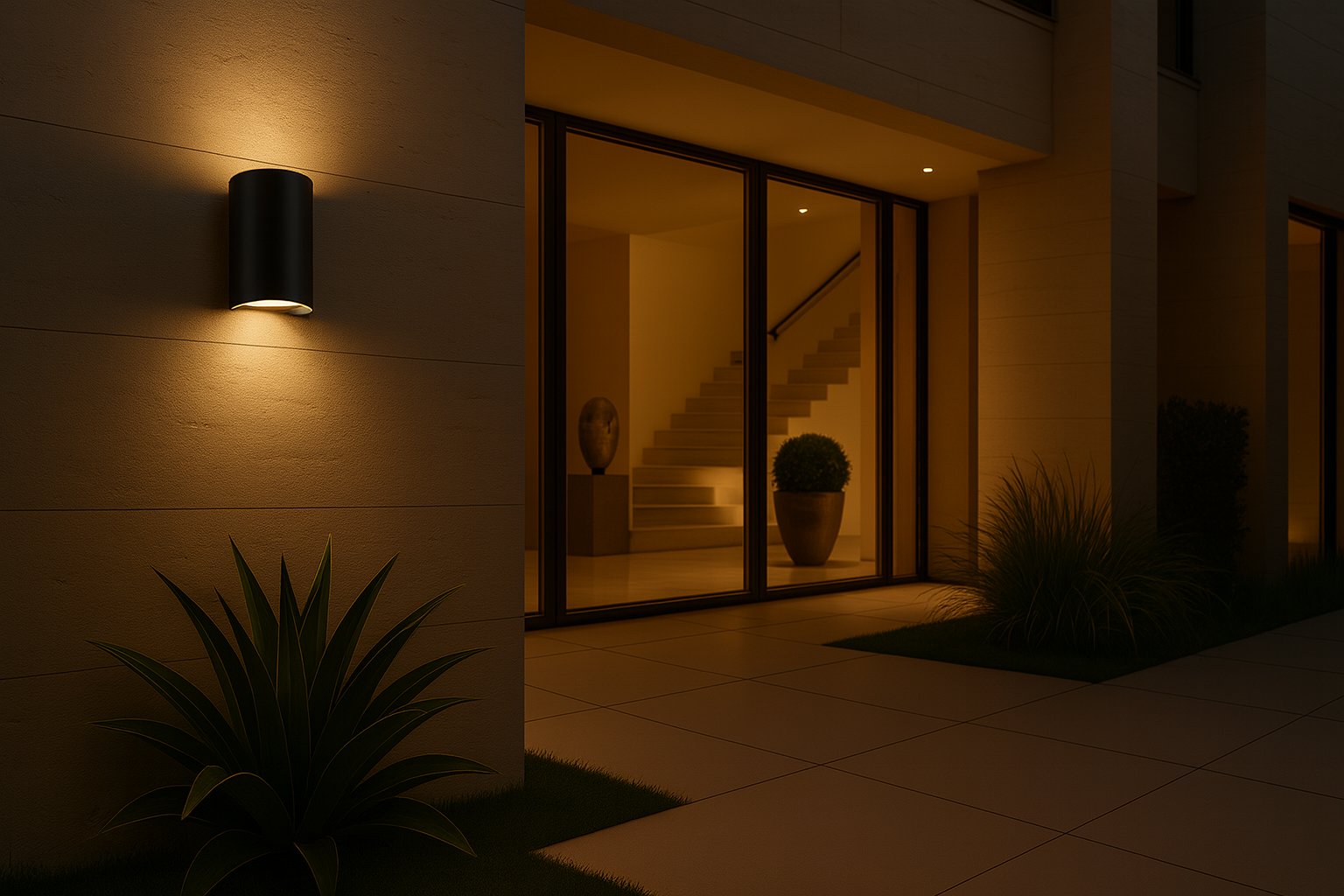 Lampada esterno up down 2xGU10 IP65 applique parete facciata – luce LED sopra e sotto resistente pioggia e polvere giardino ingresso