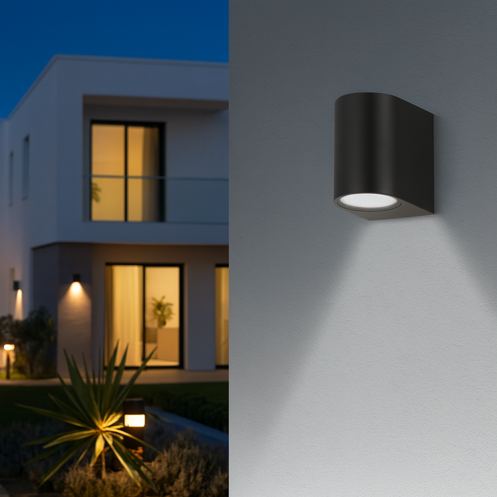 Lampada esterno parete GU10 IP54 applique facciata – luce LED esterna resistente pioggia per giardino ingresso balcone