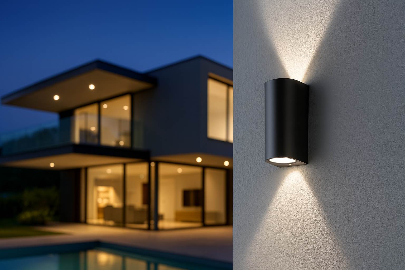 Lampada esterno up down 2xGU10 IP54 applique parete facciata – luce LED sopra e sotto resistente pioggia giardino ingresso