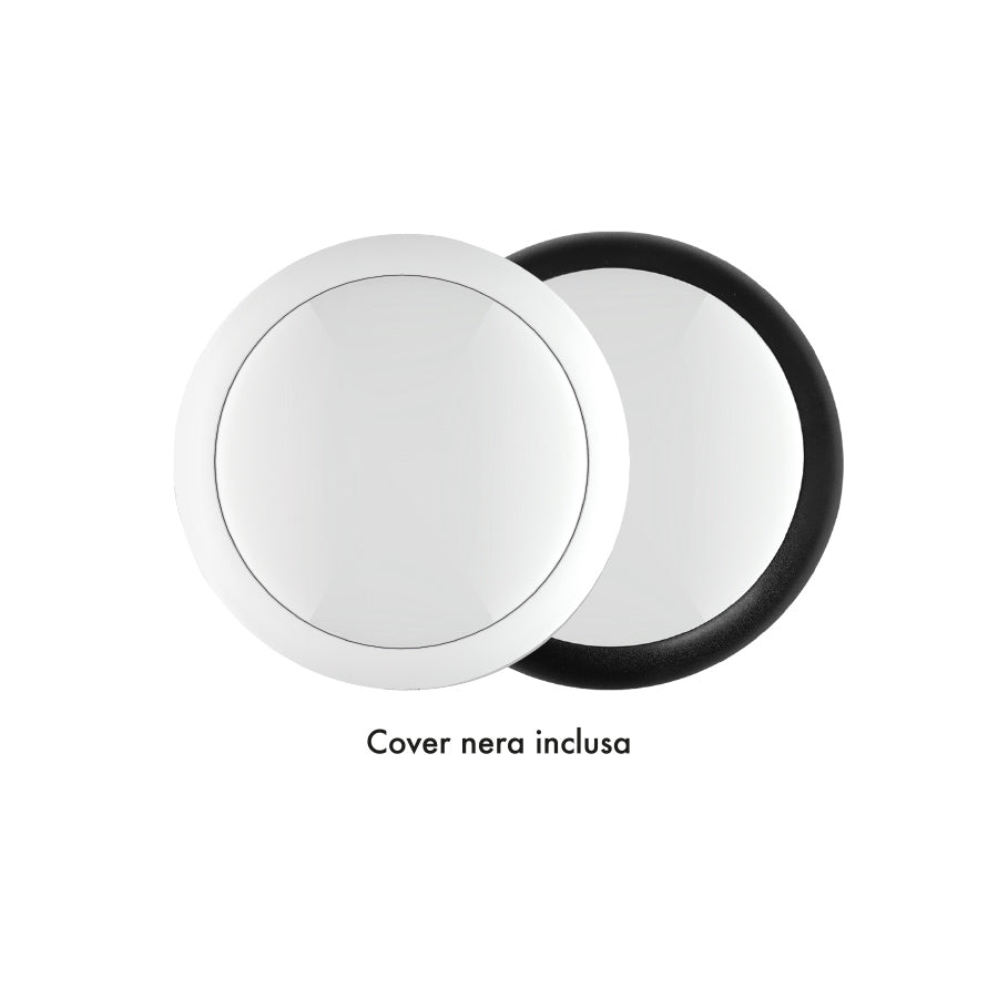 Plafoniera LED Rotonda 14W – 1400 Lumen – IP54 – Tricolor – Cornice Nera Inclusa