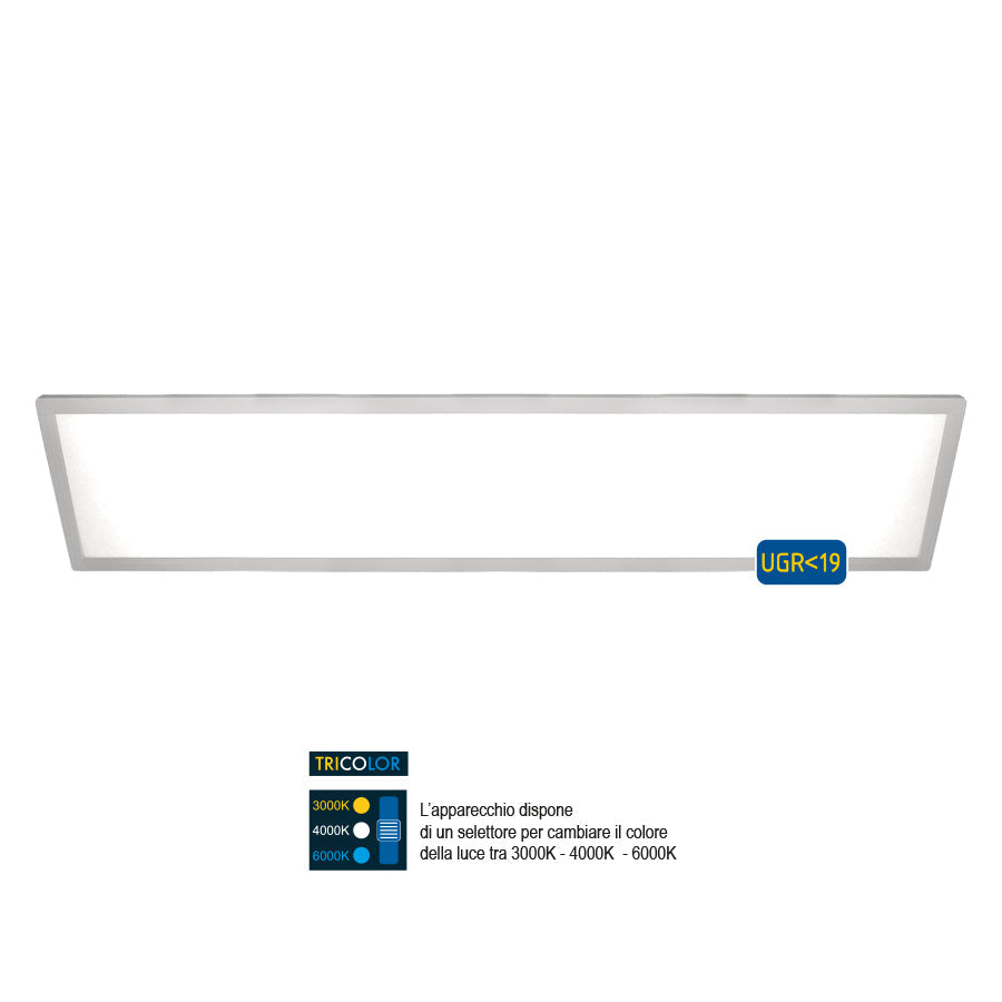 Pannello LED 30x120cm – 40W – 4000 Lumen – Tricolor – IP20