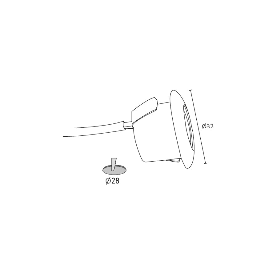 Faretto LED da Incasso Rotondo – 3W – 180 Lumen – IP20