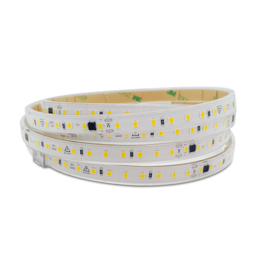 Striscia LED 220V 12W/m – 1200 Lumen – Bobina 25 metri – Taglio ogni 10 cm
