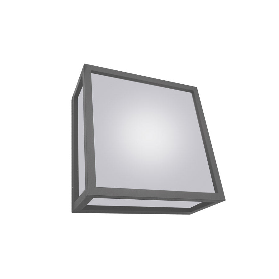 Applique da Parete E27 IP54 con Corpo in Alluminio e Schermo Satinato