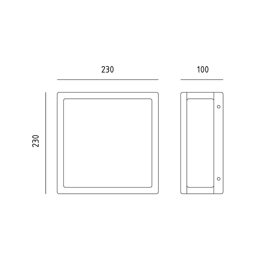 Applique da Parete E27 IP54 con Corpo in Alluminio e Schermo Satinato