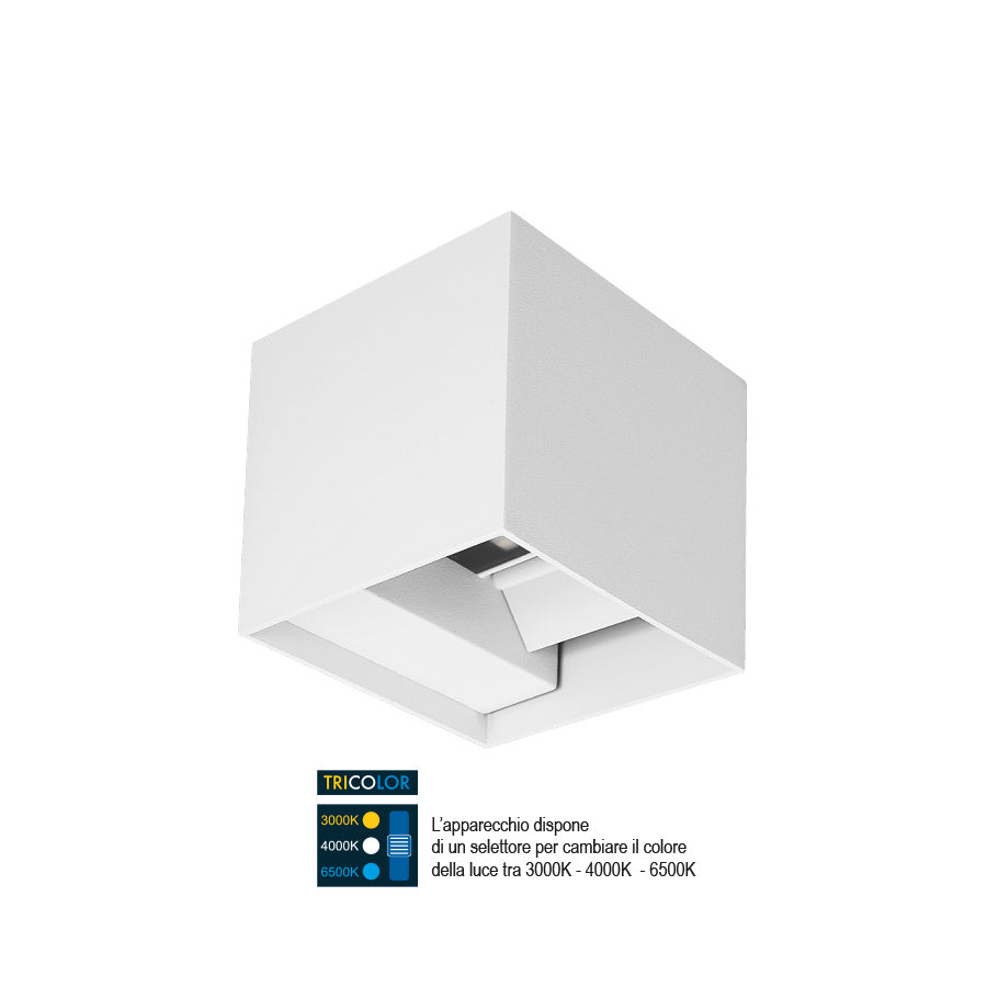 Applique LED da parete 10W IP54 – Tricolor per interno/esterno