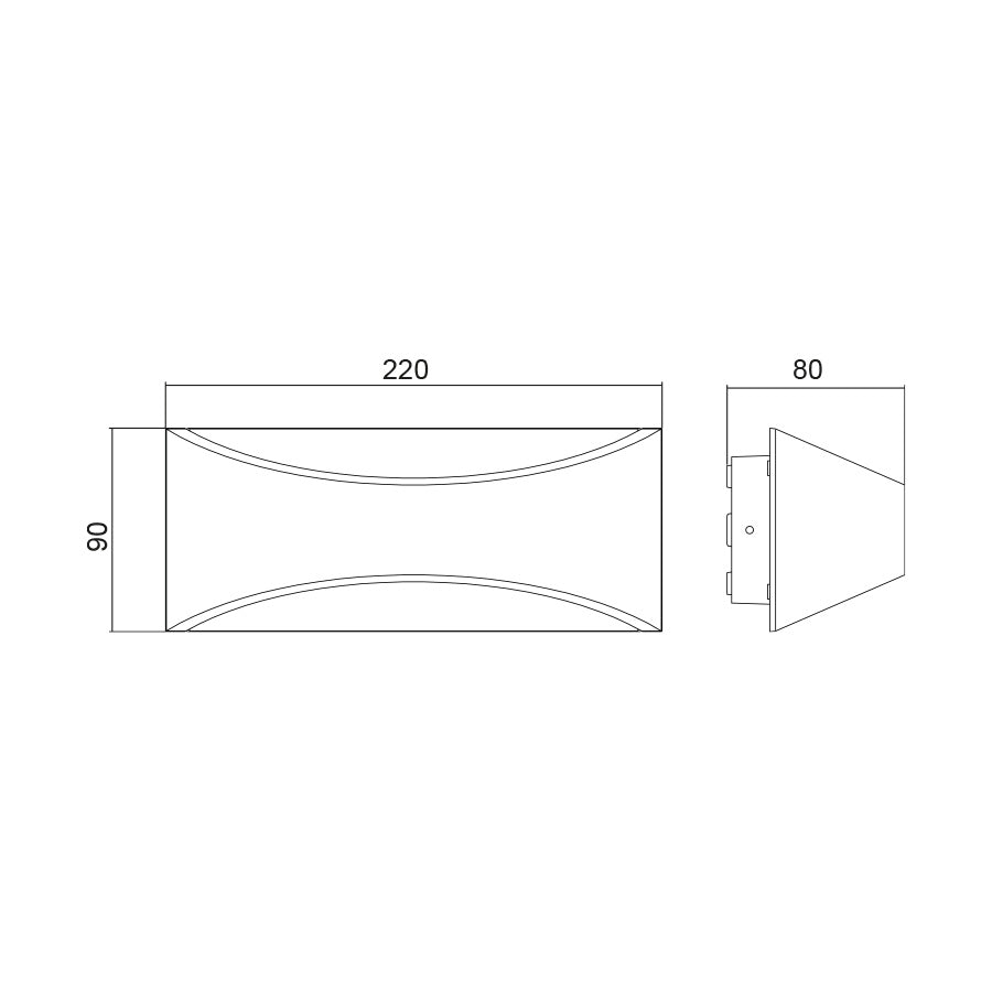 Applique LED da parete 7W IP54 – Tricolor per interno/esterno