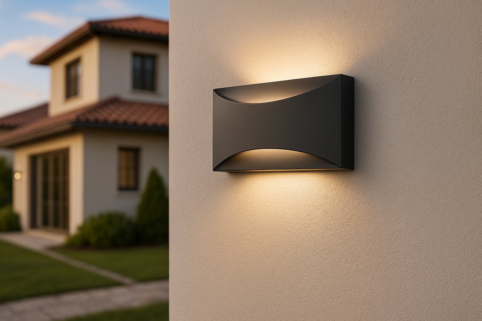 Applique LED esterno 7W tricolor IP65 parete – luce regolabile 3000K 4000K 6500K per facciata ingresso giardino