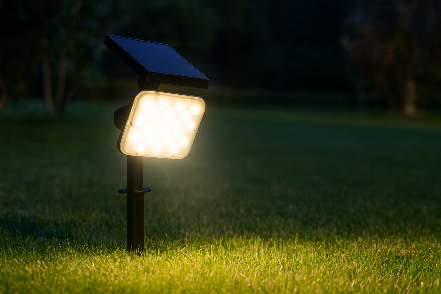 Picchetto LED solare 1,5W Dualcolor con sensore crepuscolare