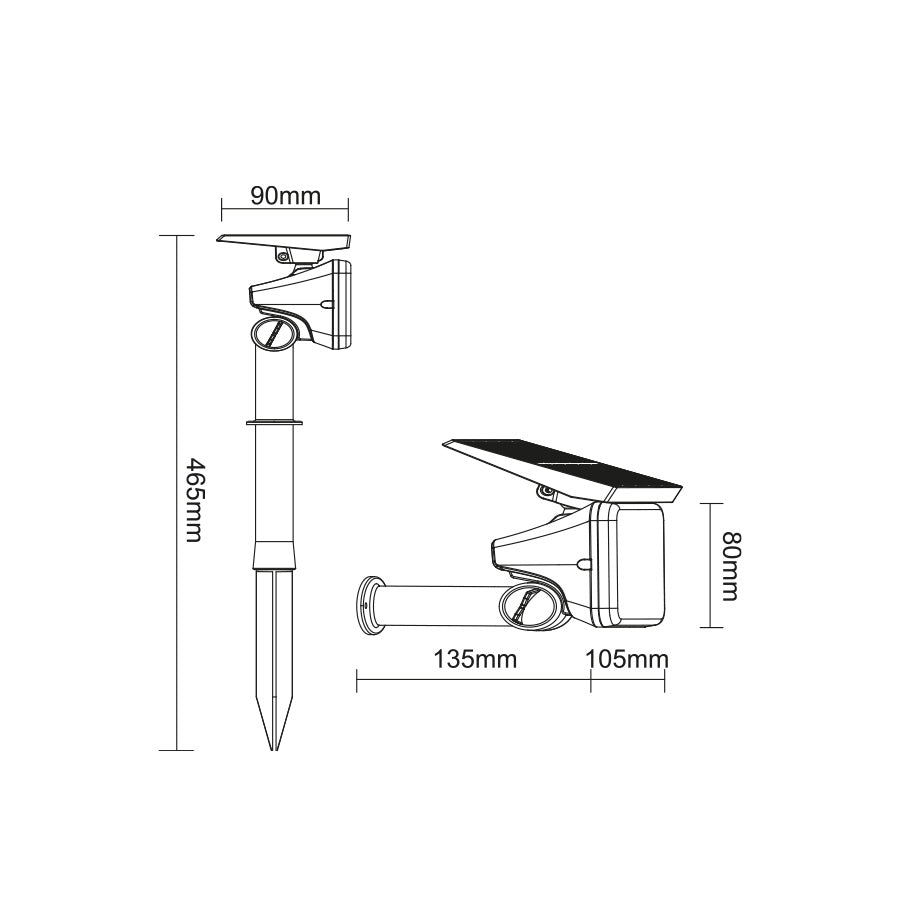 Picchetto LED solare 1,5W Dualcolor con sensore crepuscolare
