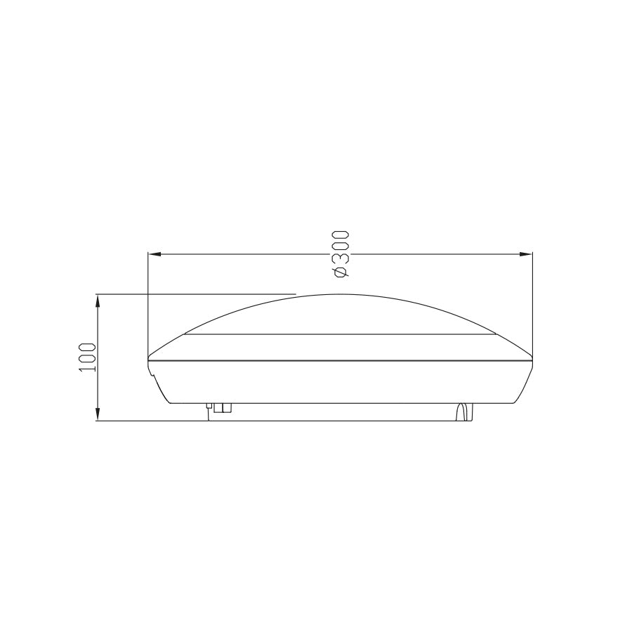 Plafoniera stagna IP65 con 2 attacchi E27